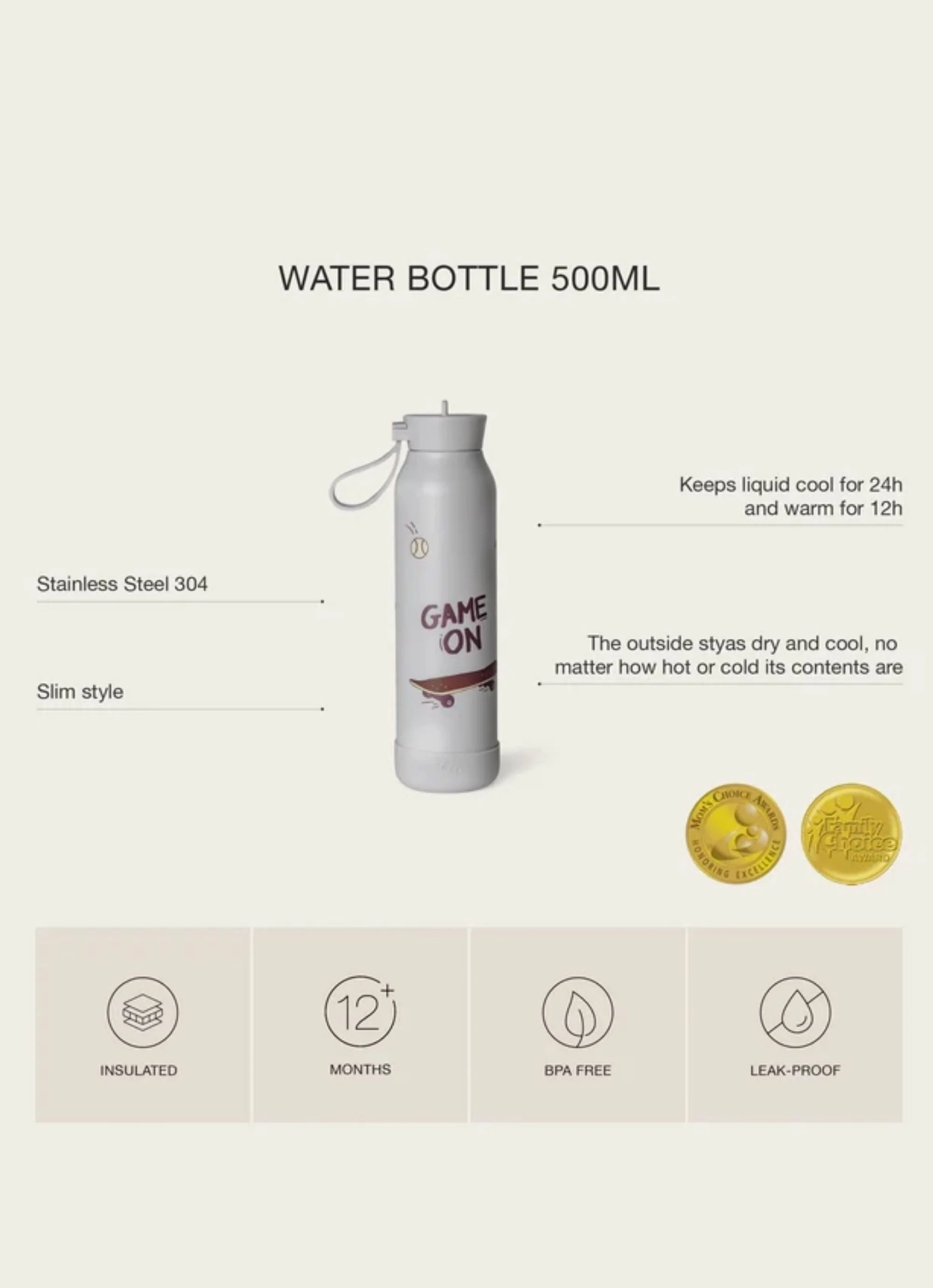 500ml Insulated Water Bottle - Vehicles - Image 9