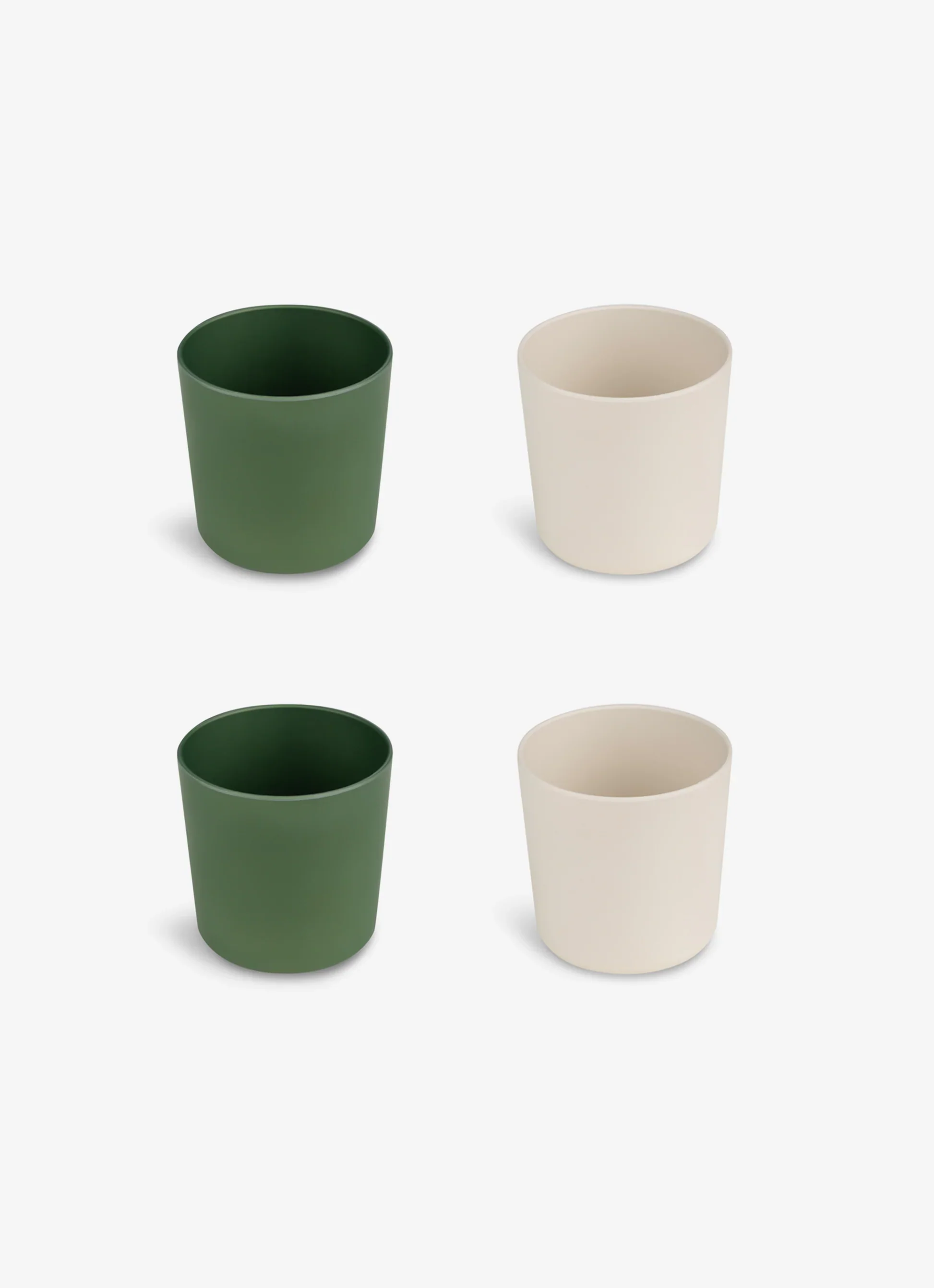 Eco Cups Set of 4 - Green/ Cream - Image 5