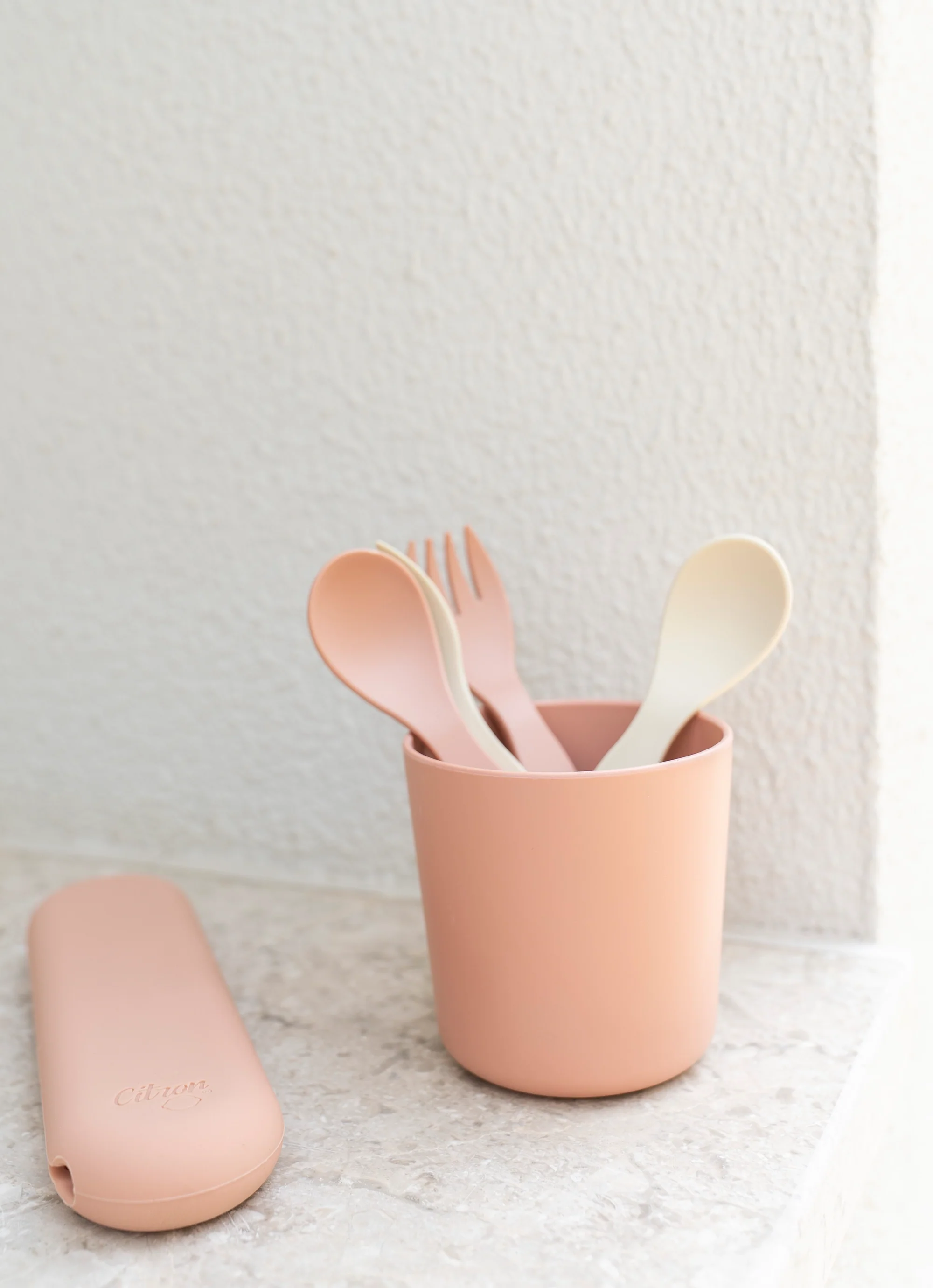 Eco Cups Set of 4 - Pink/ Cream - Image 3