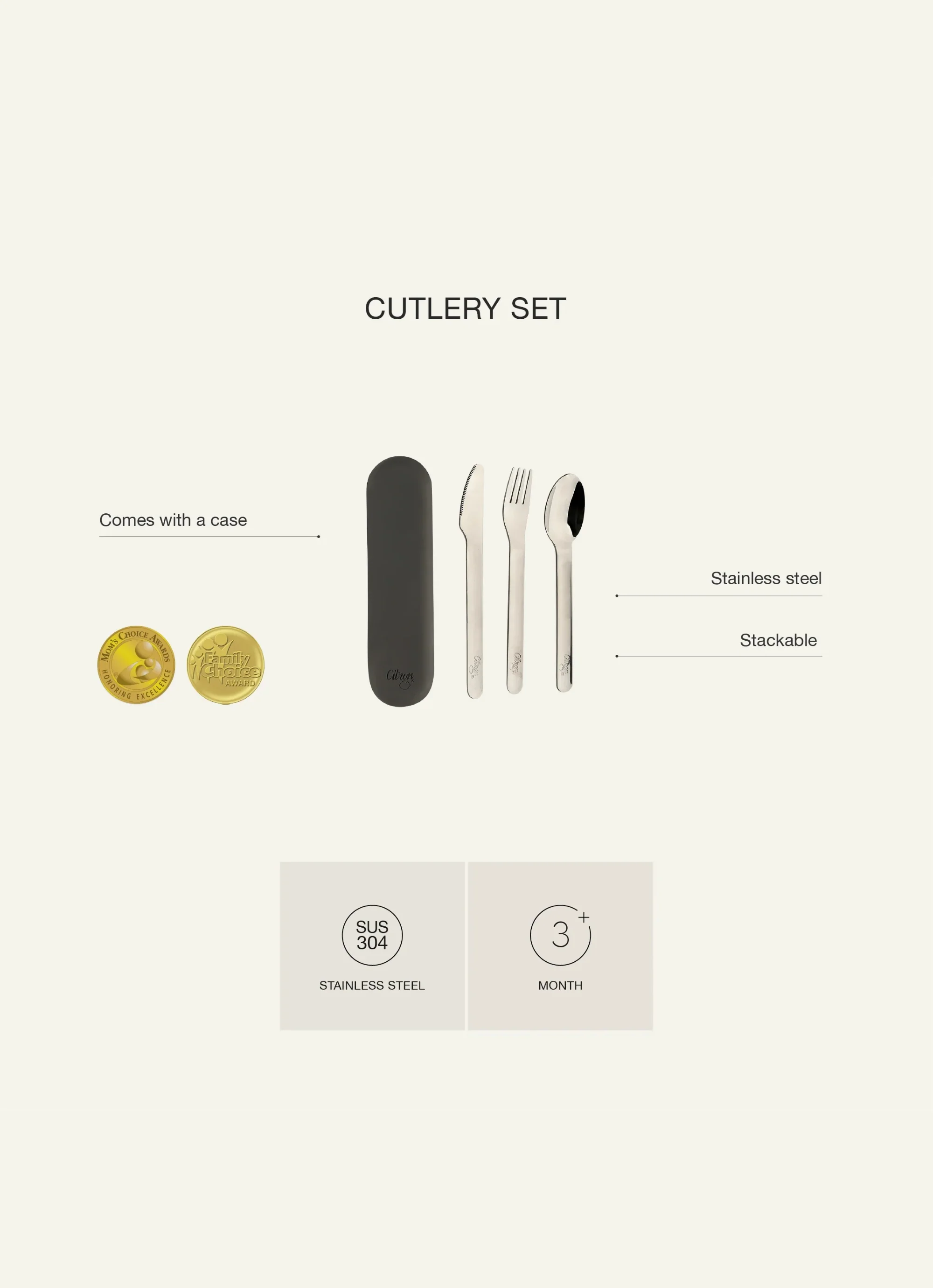Cutlery Set with Silicon Case - Purple - Image 8