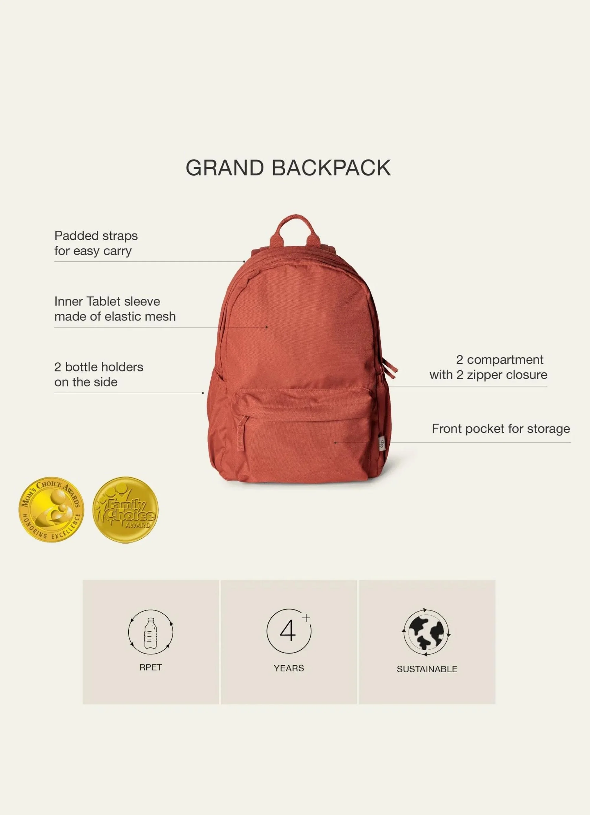Kids Grand Backpack (4+) - Stormy Unicorn - Image 10