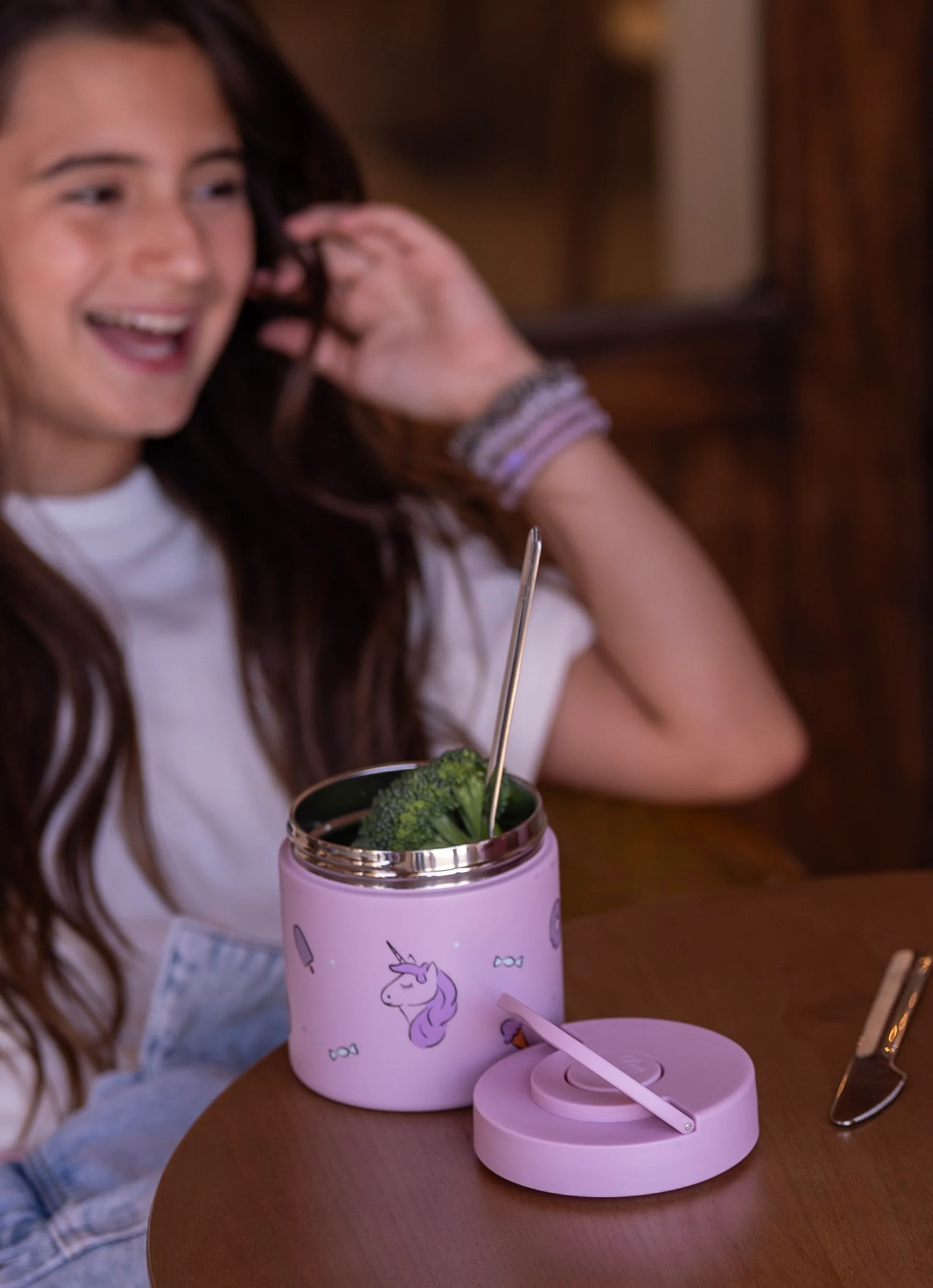 Insulated Food Flask 350ml - Stormy Unicorn - Image 7