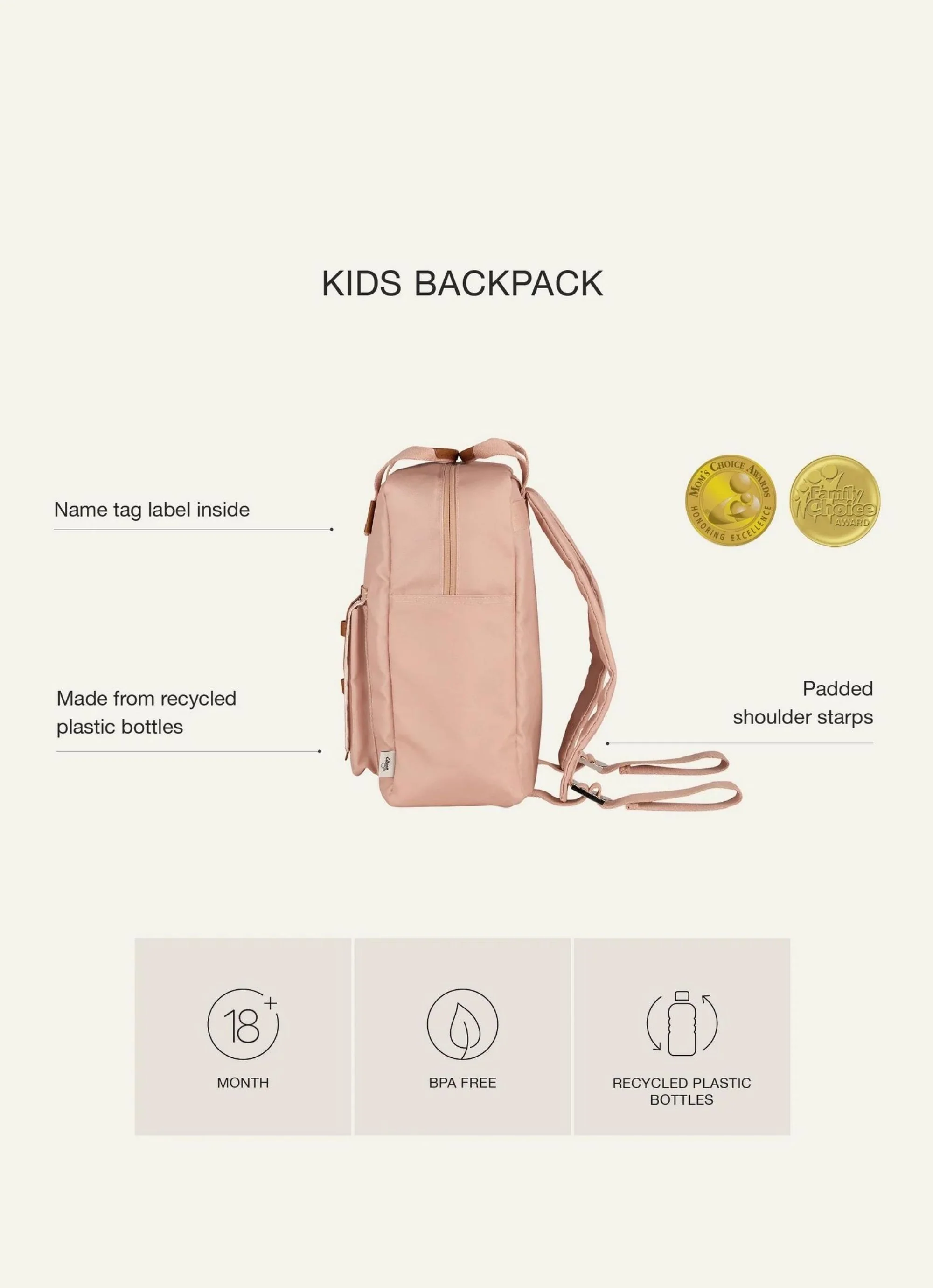 Kids Backpack (2+) - Pink - Image 9