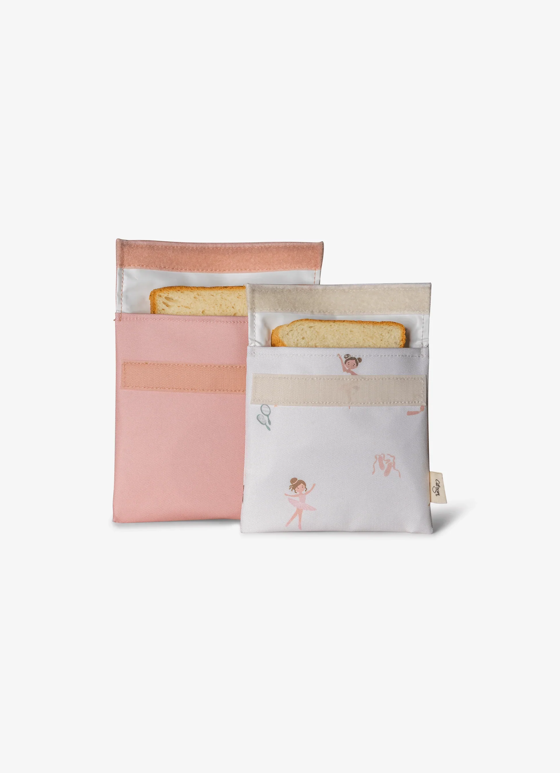 Two Reusable Sandwich Bags - Ballerina/Blush Pink - Image 3