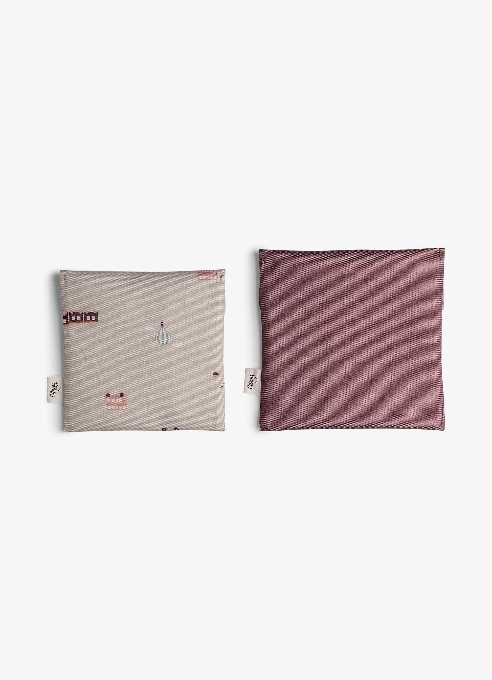Two Reusable Sandwich Bags - Vehicles/Plum - Image 5