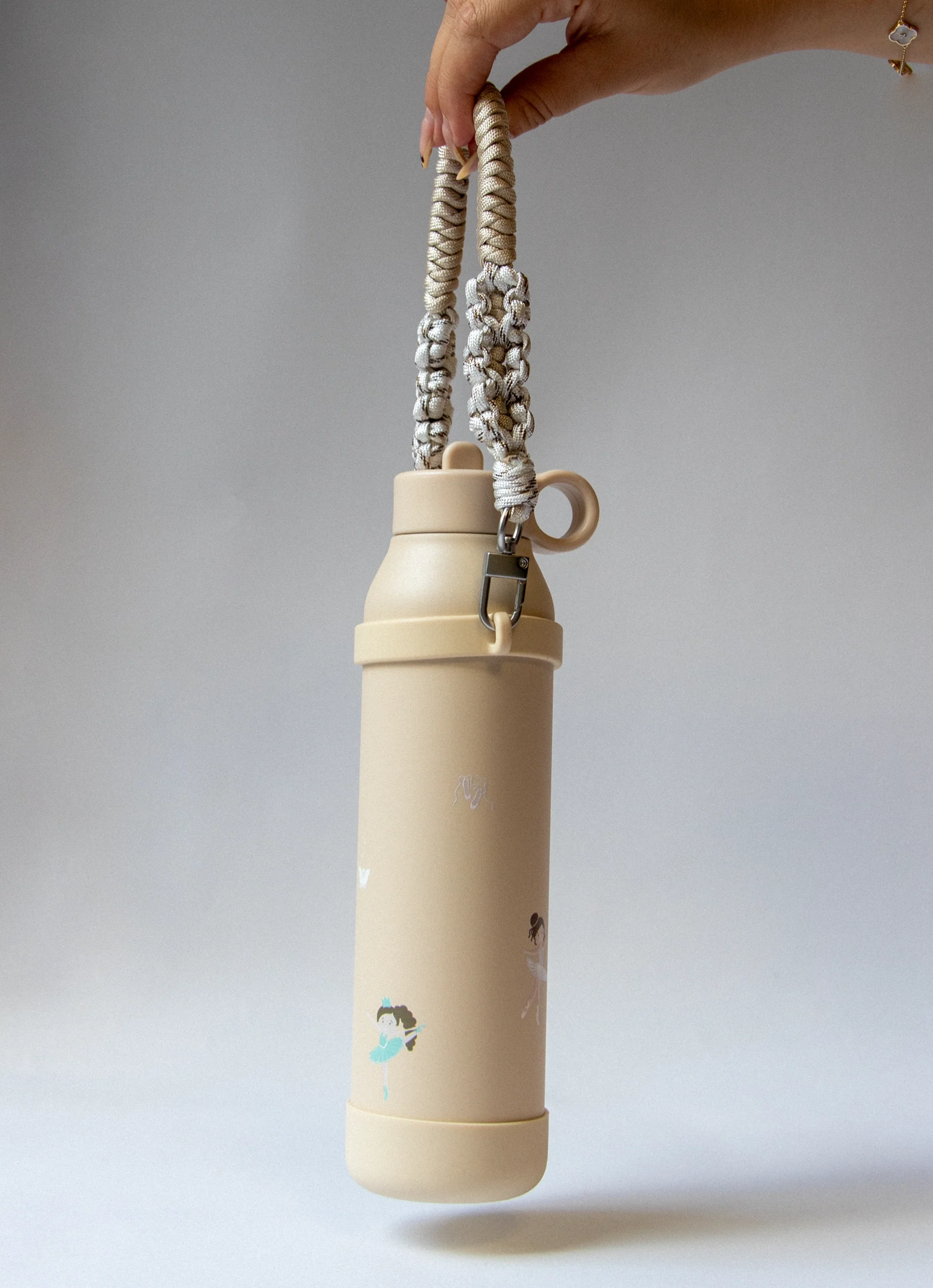 Woven Water Bottle Handle Strap - Beige - Image 3