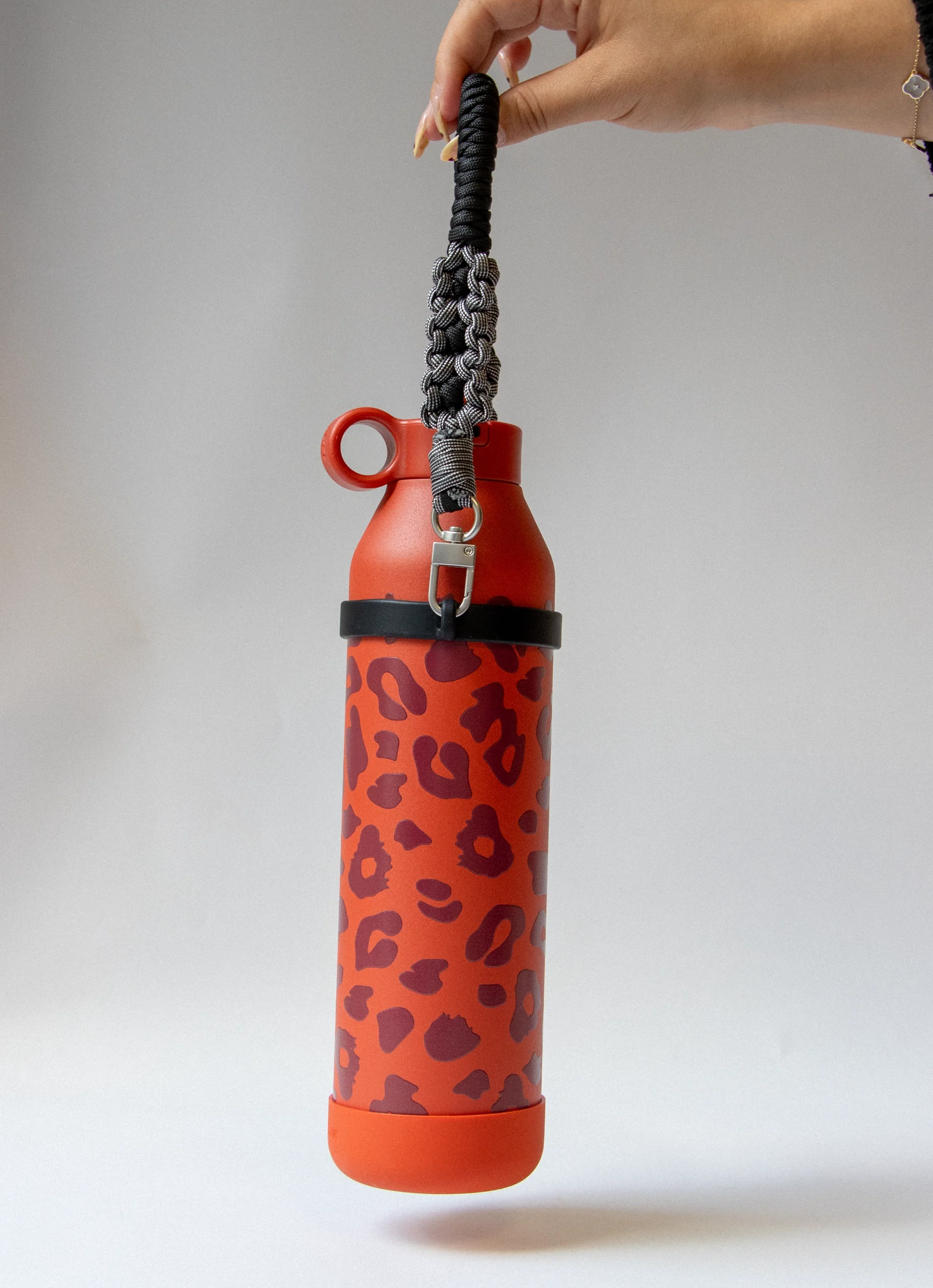 Woven Water Bottle Handle Strap - Black - Image 3