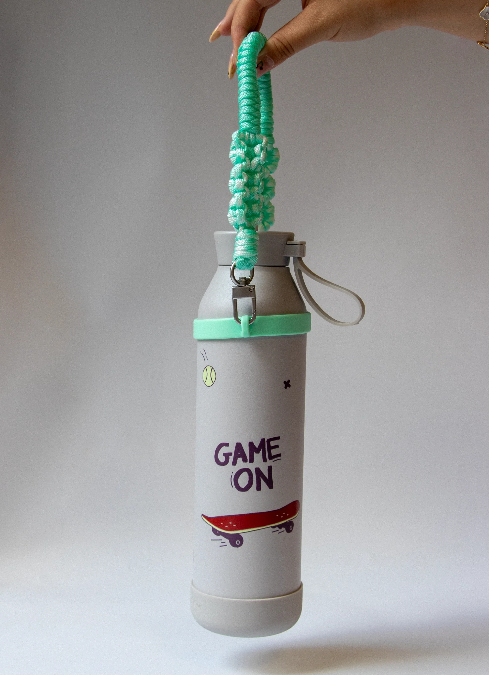 Woven Water Bottle Handle Strap - Mint Green - Image 3