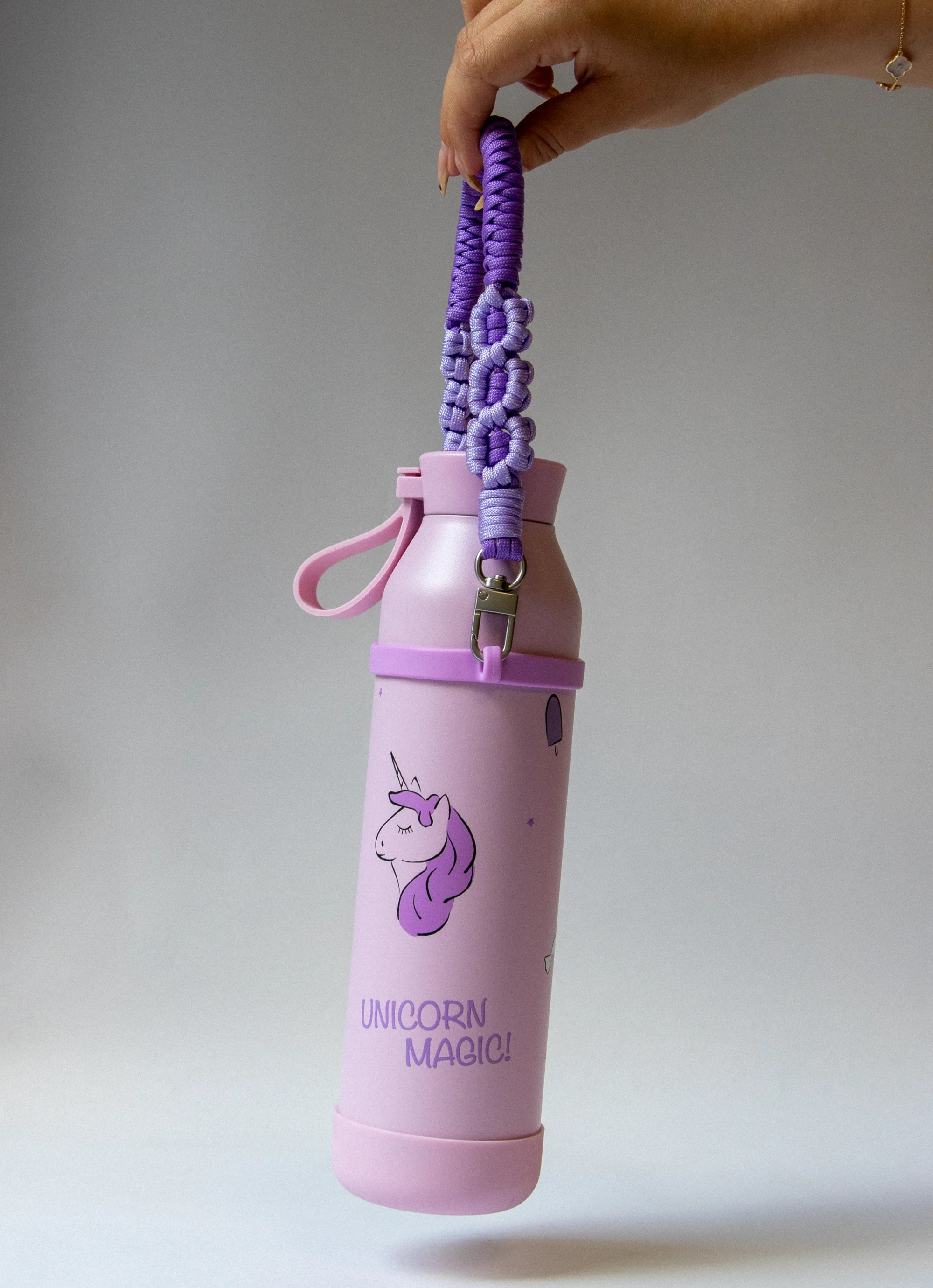 Woven Water Bottle Handle Strap - Purple - Image 3